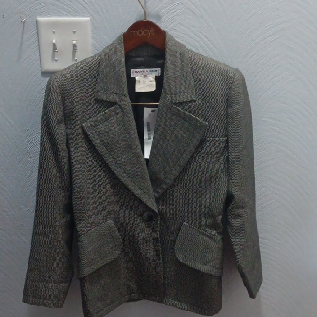 Yves Saint Laurent Gray Blazer